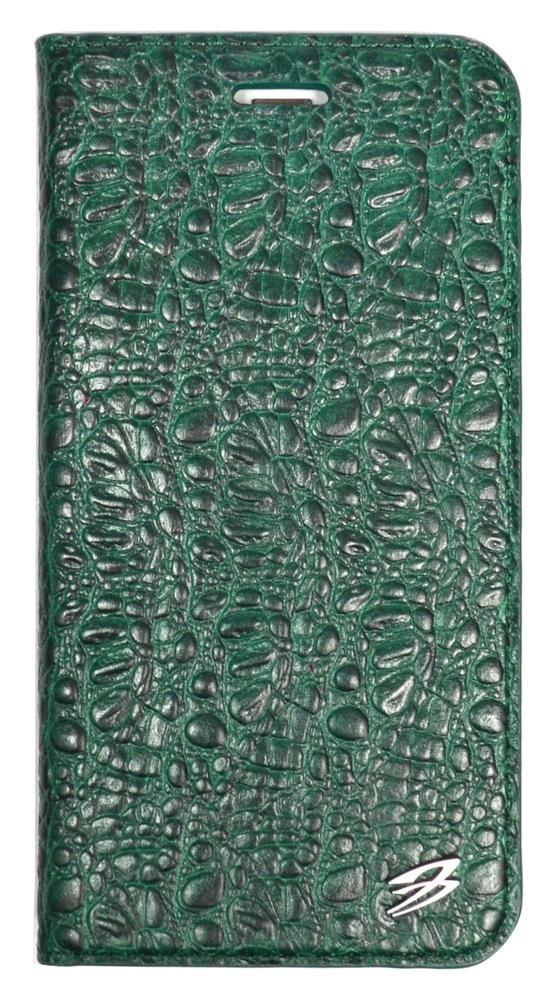 Green Fierre Shann Crocodile Genuine Cow Leather Wallet iPhone 7 PLUS Case