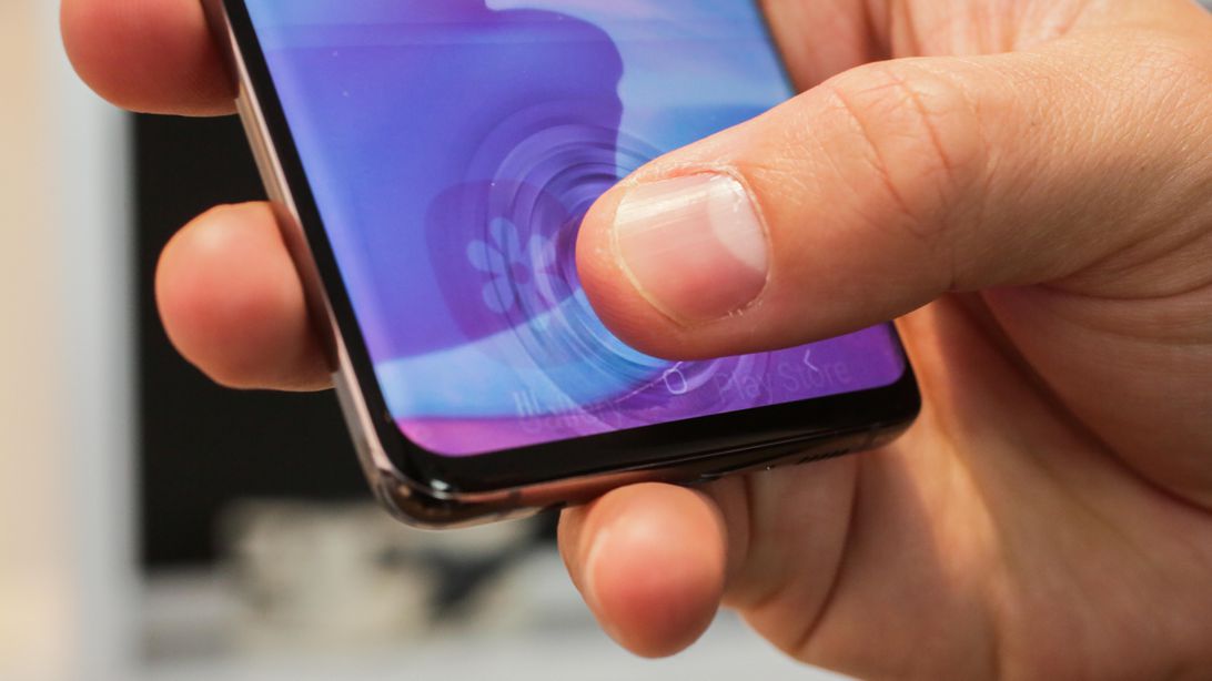ultrasonic fingerprint sensor on Samsung Galaxy s10