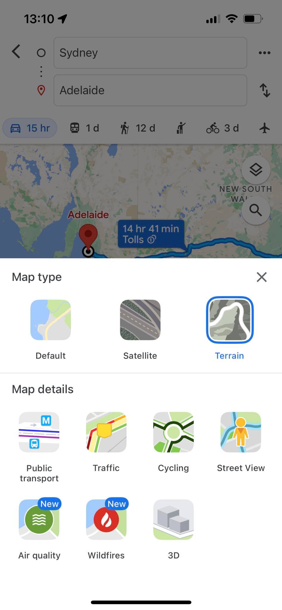 Google Maps Features
