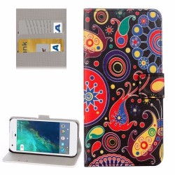 Abstract Flip Leather Wallet Google Pixel Case