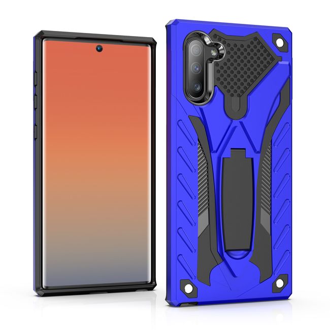 Samsung Galaxy Note 10 Case Blue PC+TPU Plastic Armour Protective Cover 