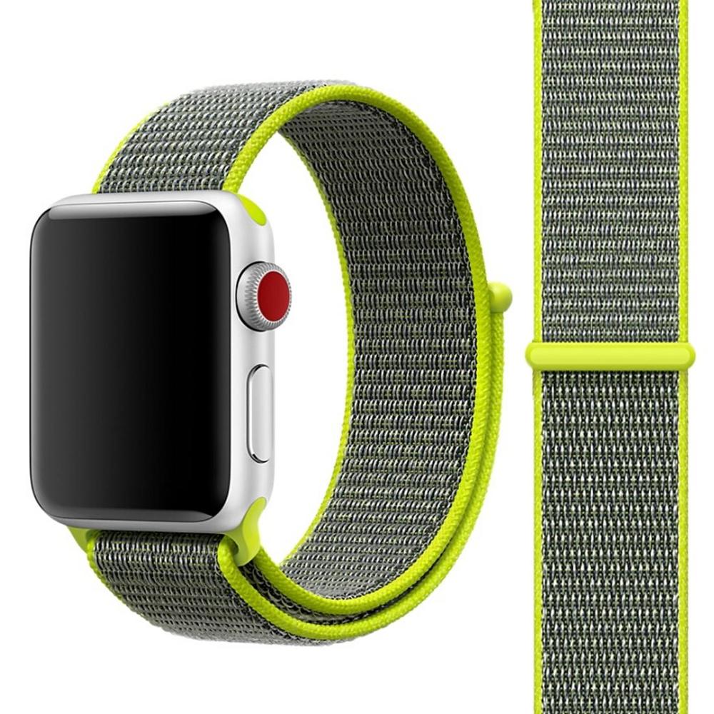 Green For Apple Watch Series 4,3,2,1 (44mm,42mm) Nylon Watch Strap