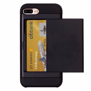 Black Blade Card Slot iPhone 8 PLUS & 7 PLUS Case