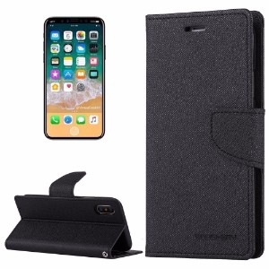 Black Cross Texture Flip Leather Wallet iPhone 8 Case