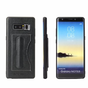 Black Fierre Shann Luxury Leather Samsung Galaxy Note 8 Case