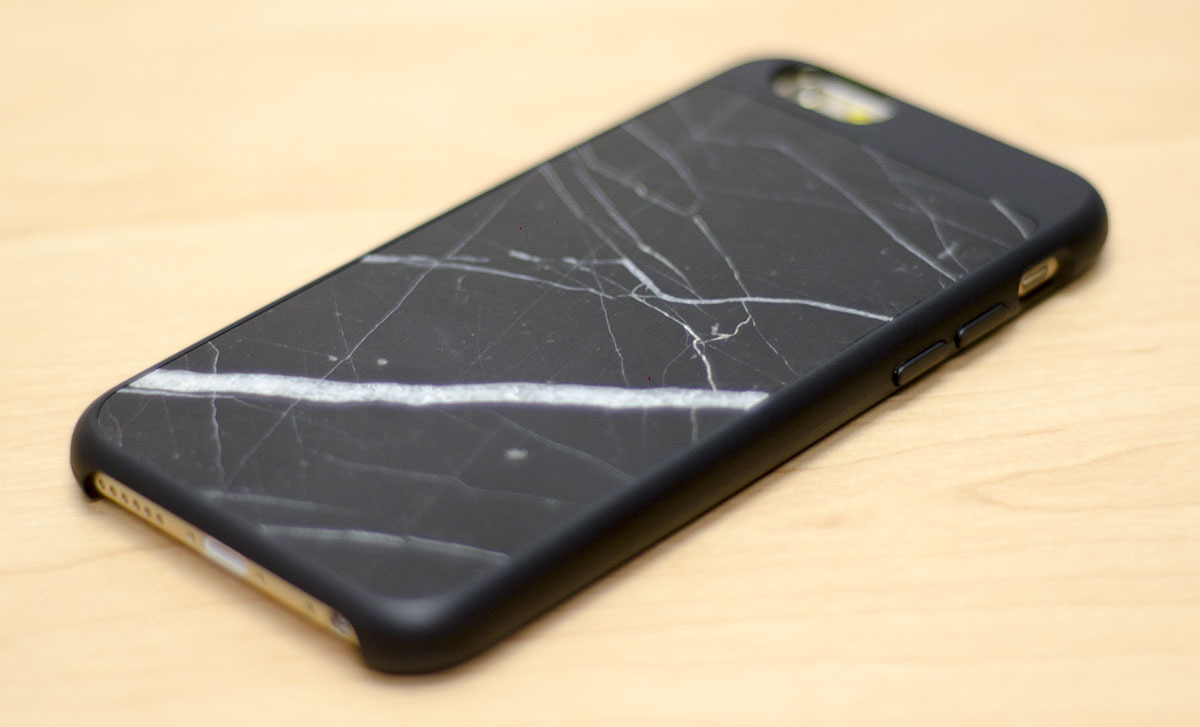 Black Genuine Marble iPhone 6 & 6S case