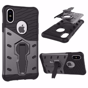 Black Hybrid Armor iPhone X Case