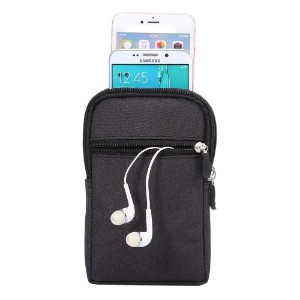 Black Leisure Style Leather iPhone X, iPhone 8/7/8Plus/7Plus , iPhone 6 PLUS & 6S PLUS Universal Waist Bag