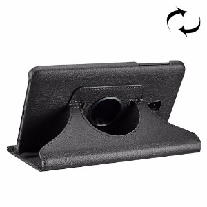 Black Litchi 360-degree Leather Samsung Galaxy Tab A 8.0 (2017) Case