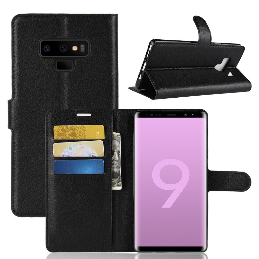 Black Litchi Texture Wallet Leather Samsung Galaxy Note 9 Case