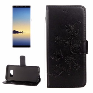 Black Lotus Butterfly Wallet Samsung Galaxy Note 8 Case