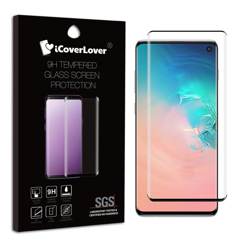 Black Samsung Galaxy S10 Full 3D Edge to Edge Tempered Glass Screen Protector