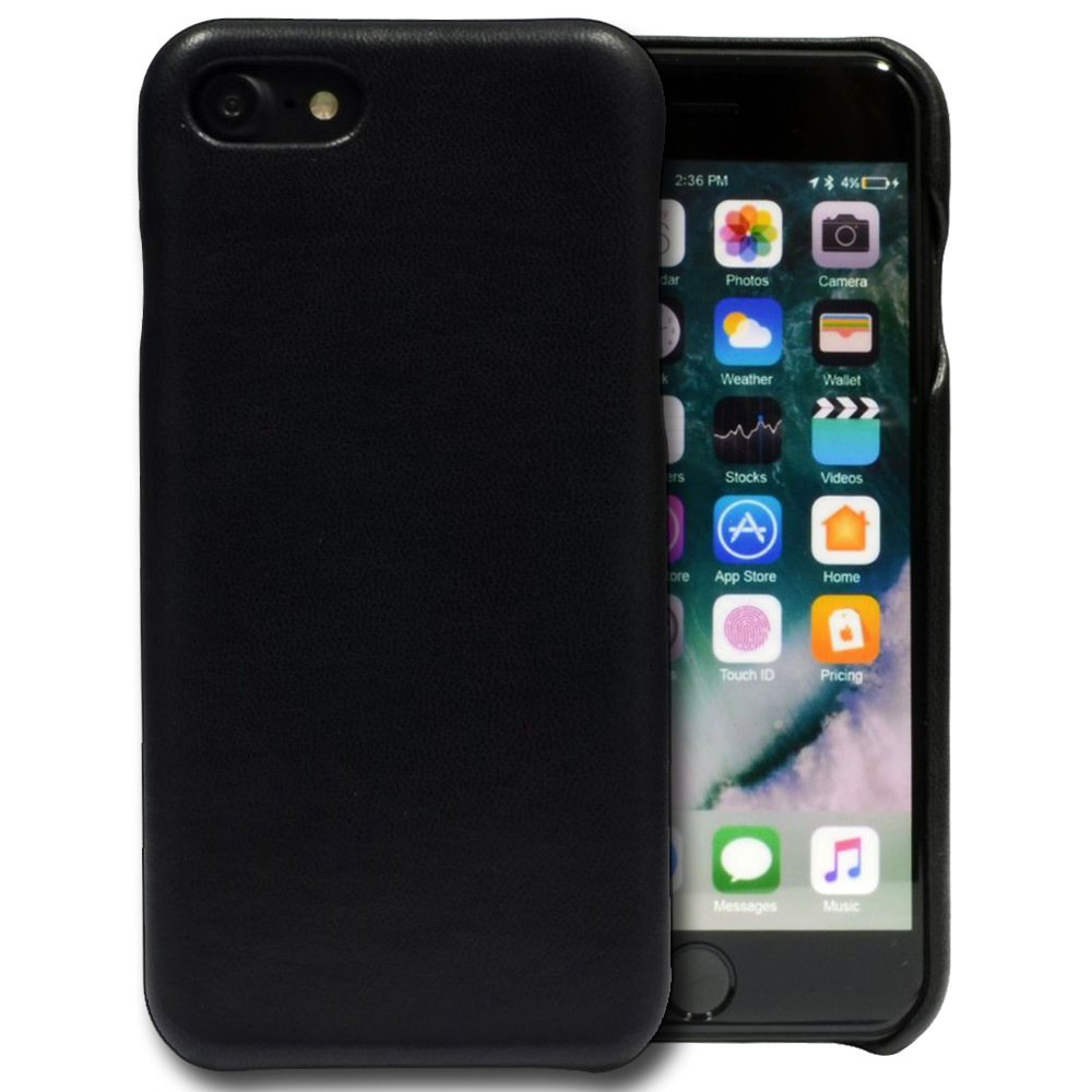 iCoverLover Black Slim Genuine Sheep Leather iPhone 8 & 7 Case