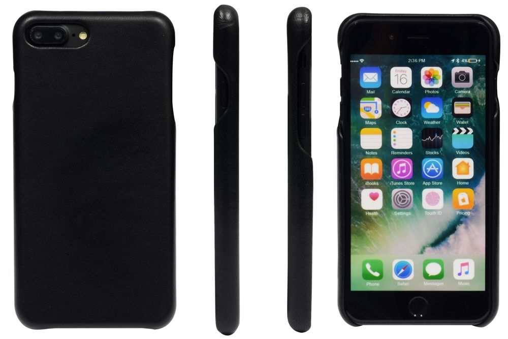 iCoverLover Black Slim Genuine Sheep Leather iPhone 7 Case