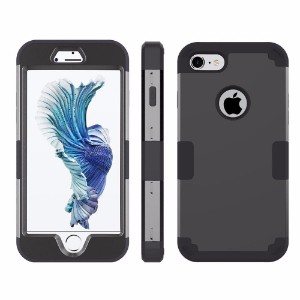 Black Triple Layer Armor iPhone 8 & 7 Case