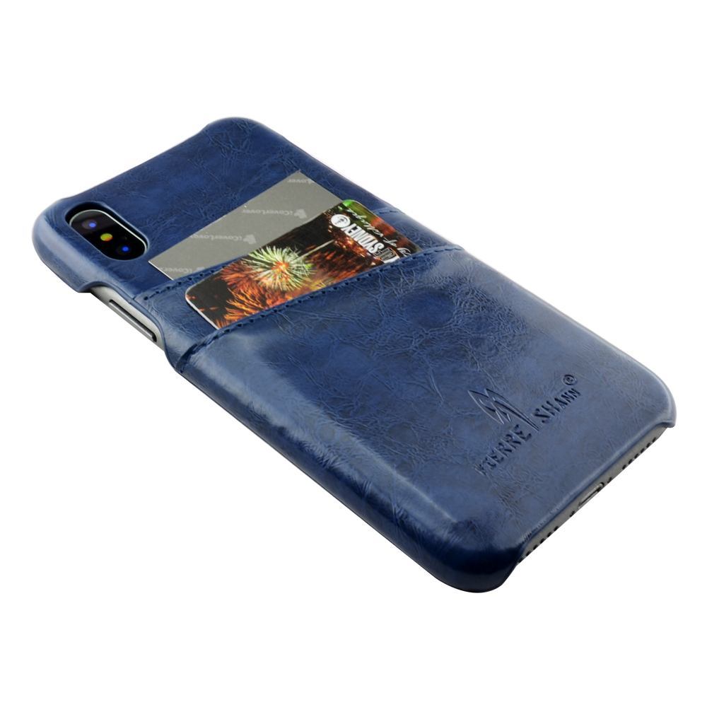 Blue Deluxe Leather iPhone X Case