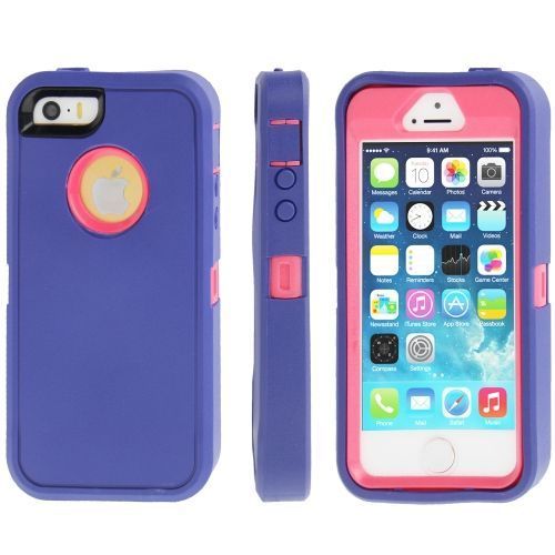 Blue Three Layer Protection iPhone 5, 5S & SE Case