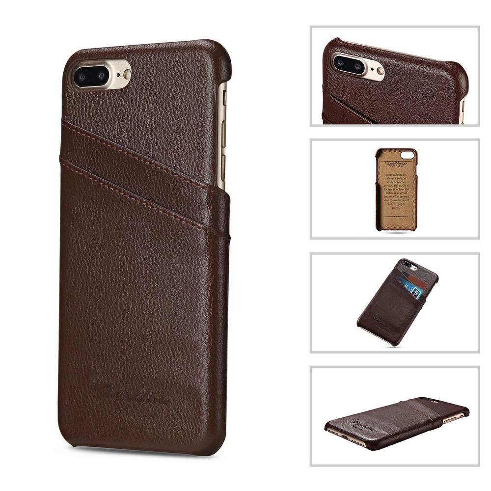 Brown Handmade Genuine Leather Fashion iPhone 8 PLUS & 7 PLUS Case