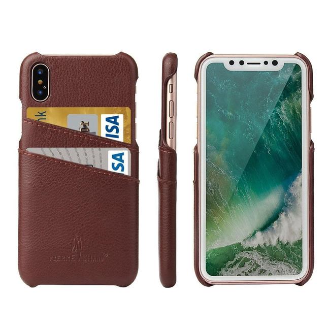 Brown Handmade Genuine Leather Fashion iPhone X Case