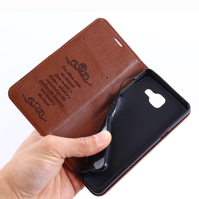 Brown Sheep Texture Leather Wallet Samsung Galaxy S8 PLUS Case