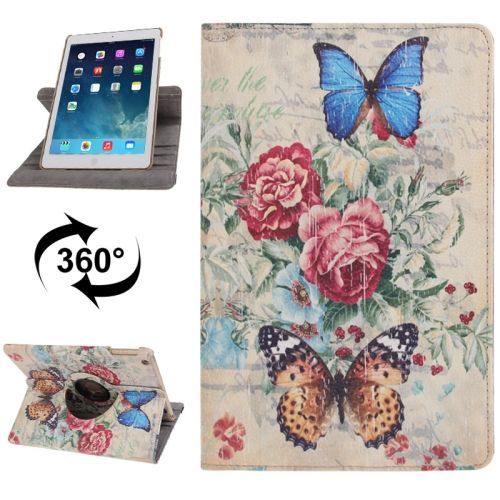 Butterfly Rotatable Leather iPad Air Case