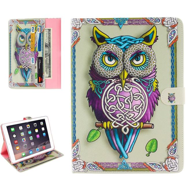 Colourful Owl Wallet Leather iPad Pro 9.7 Inch Cover