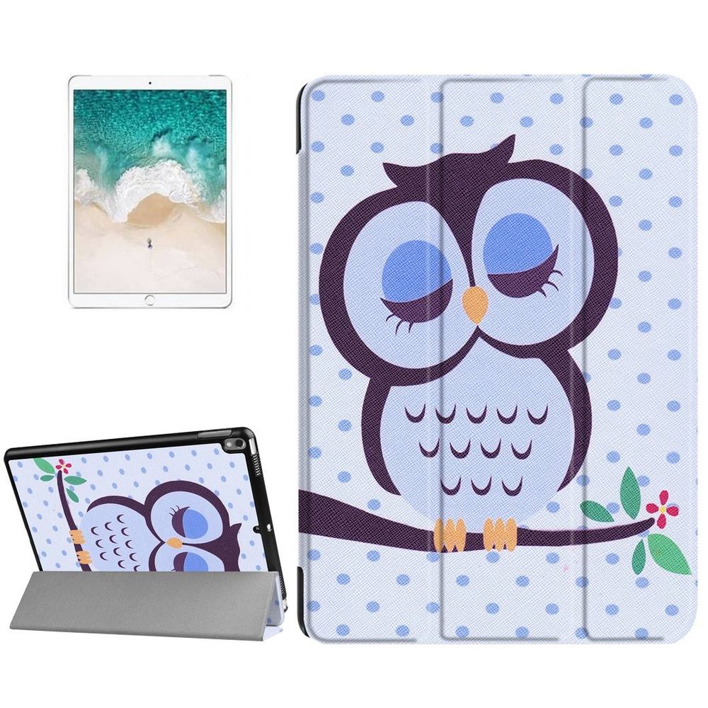 Dot and Owl Pattern 3-folding iPad Pro 10.5-inch Case