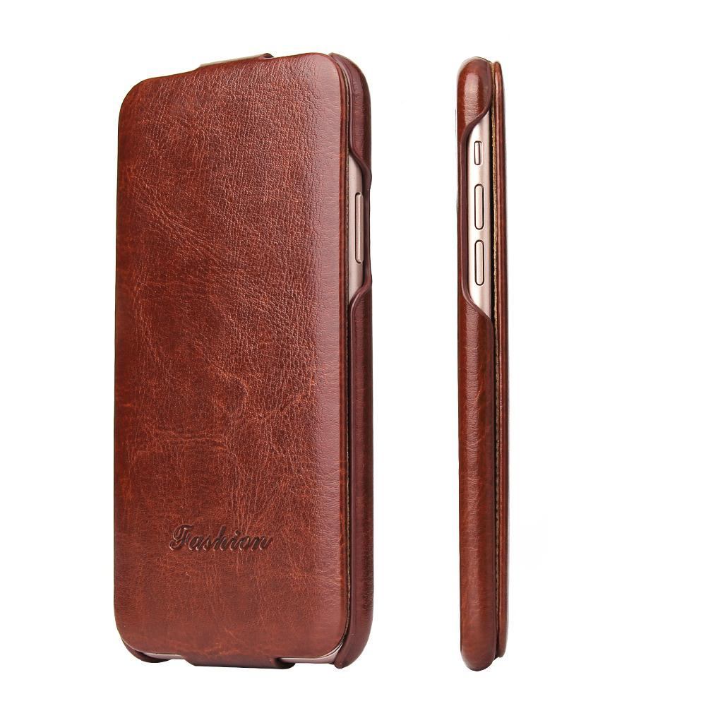 Fashion Brown Vertial Flip phone case