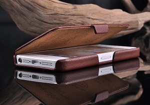 Fashion Brown Flip Genuine Leather iPhone 5, 5S & SE Case