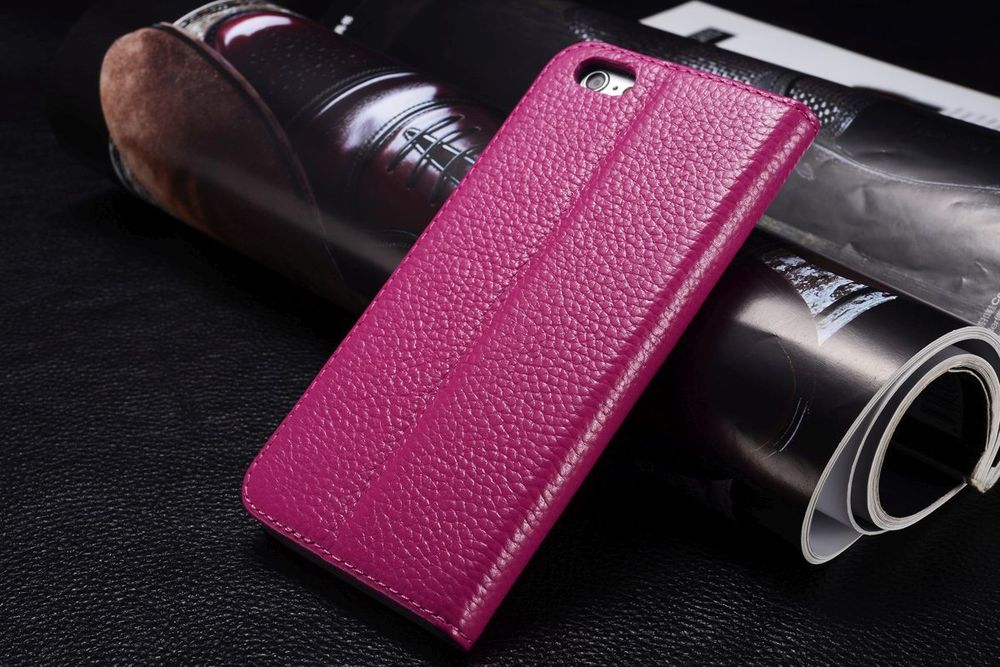 Fashion Pink Lychee Genuine Leather iPhone 6 & 6S Case