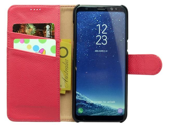 Fashion Rose Cowhide Genuine Leather Samsung Galaxy Note 8 Case