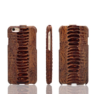 Fierre Shann Flip Amber Genuine Leather iPhone 6 & 6S Case