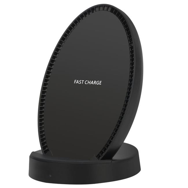Black Flat Oval Fast Wireless Charger iPhone X, iPhone 8/8+, Samsung Galaxy S9,S9+,S8,S8+, Note 8