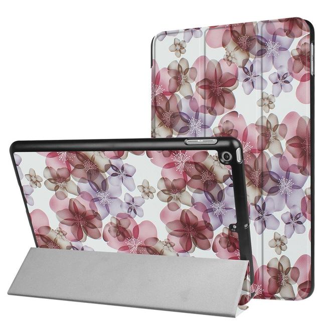 Flowery 3-fold Leather iPad 2017, 2018 9.7-inch Case