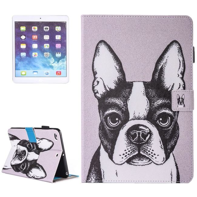 French Bulldog Leather Wallet iPad 2017, 2018 9.7-inch Case