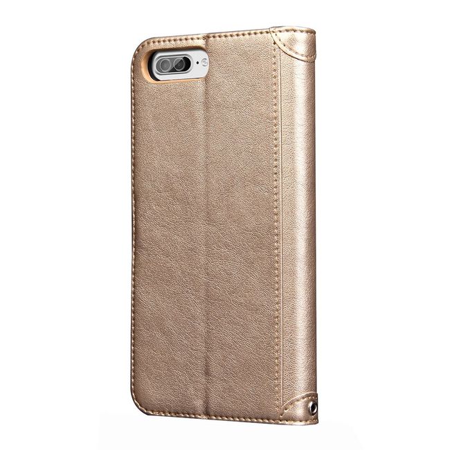 Gold Knead Texture Leather Wallet iPhone 7 PLUS Case