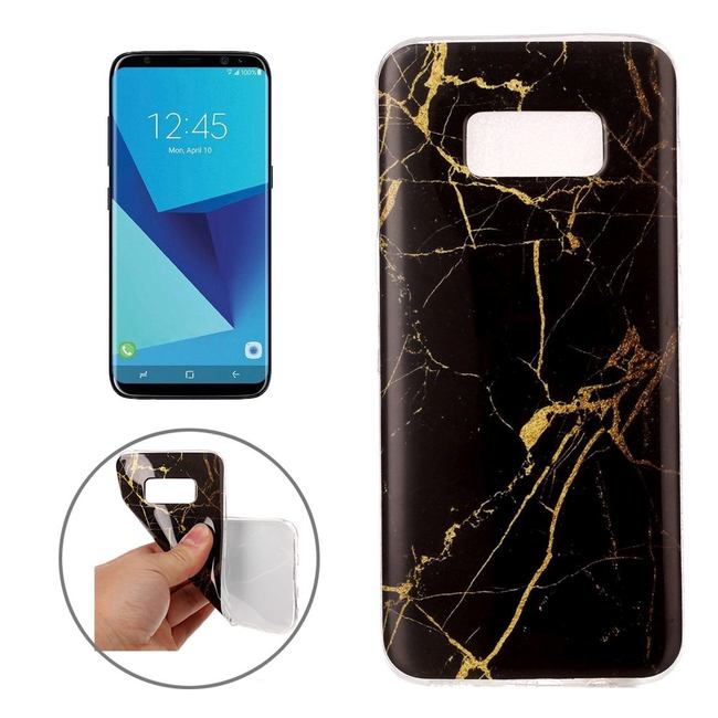 Black Marble Pattern Samsung Galaxy S8 Case