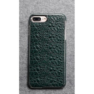 Green Fierre Shann Crocodile Electroplating Genuine Leather iPhone 8 PLUS & 7 PLUS Case