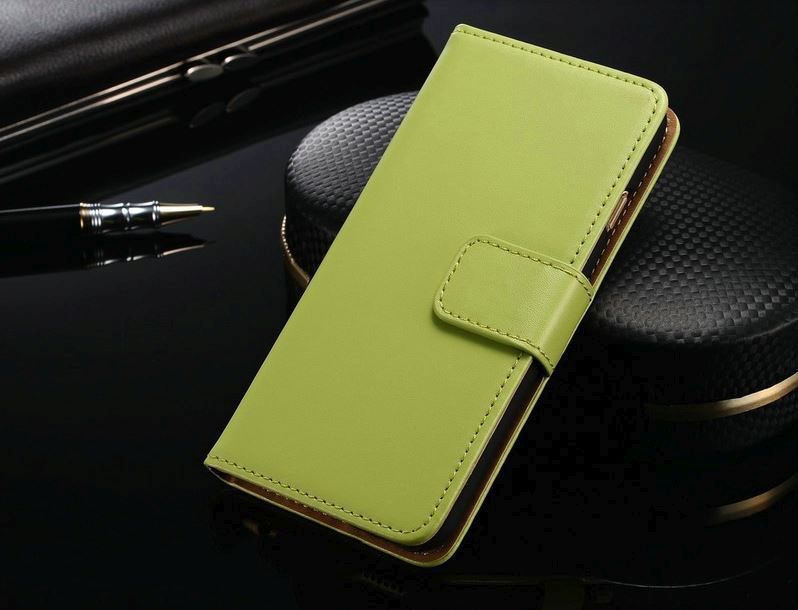 Green Slim Leather Wallet iPhone 7 Case
