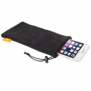 HAWEEL Black Nylon Mesh iPhone 8 PLUS & 7 PLUS, 6 PLUS & 6S PLUS Bag