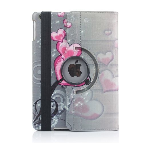 Hearts Rotatable Leather iPad Air Case