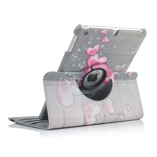 Hearts Rotatable Leather iPad Air Case