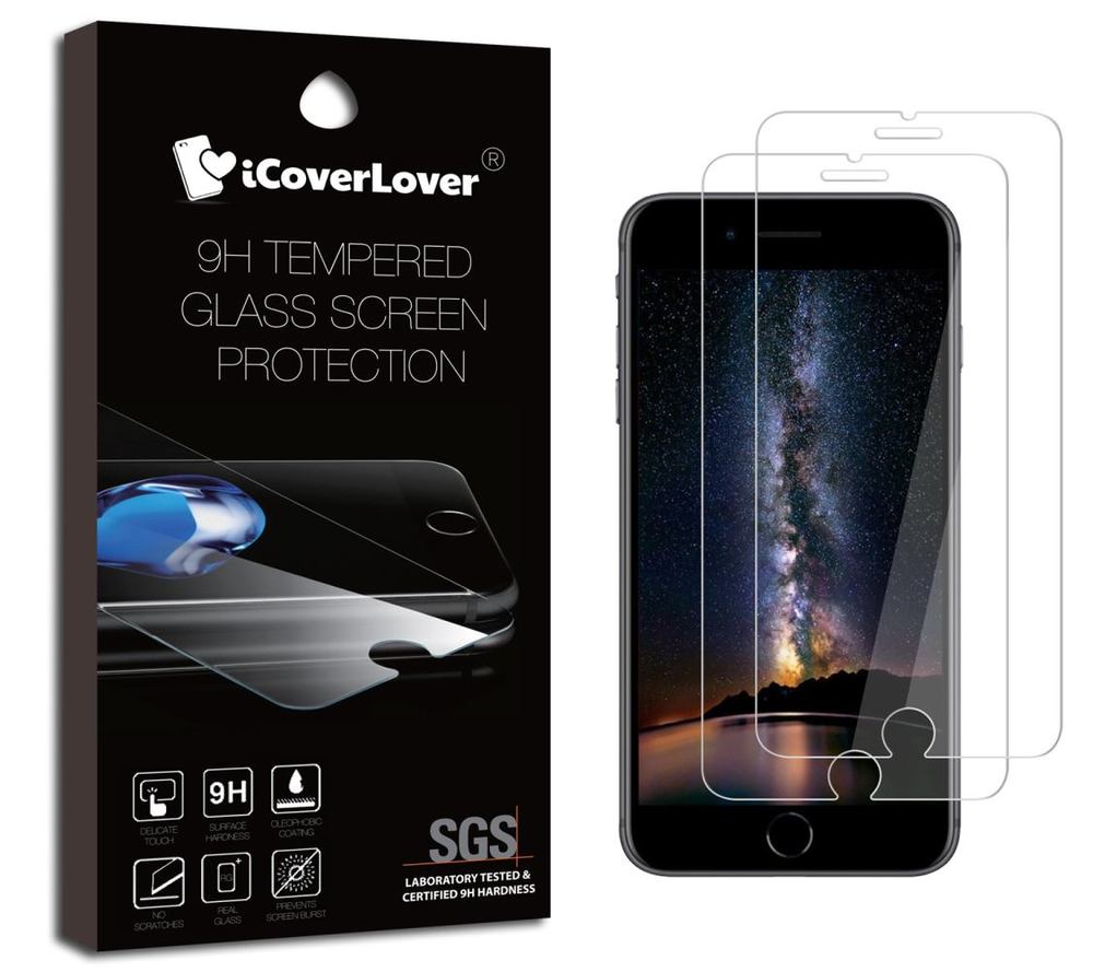 iCoverLover [2-Pack] iPhone 8, 7, 6s & 6 Tempered Glass Screen Protector
