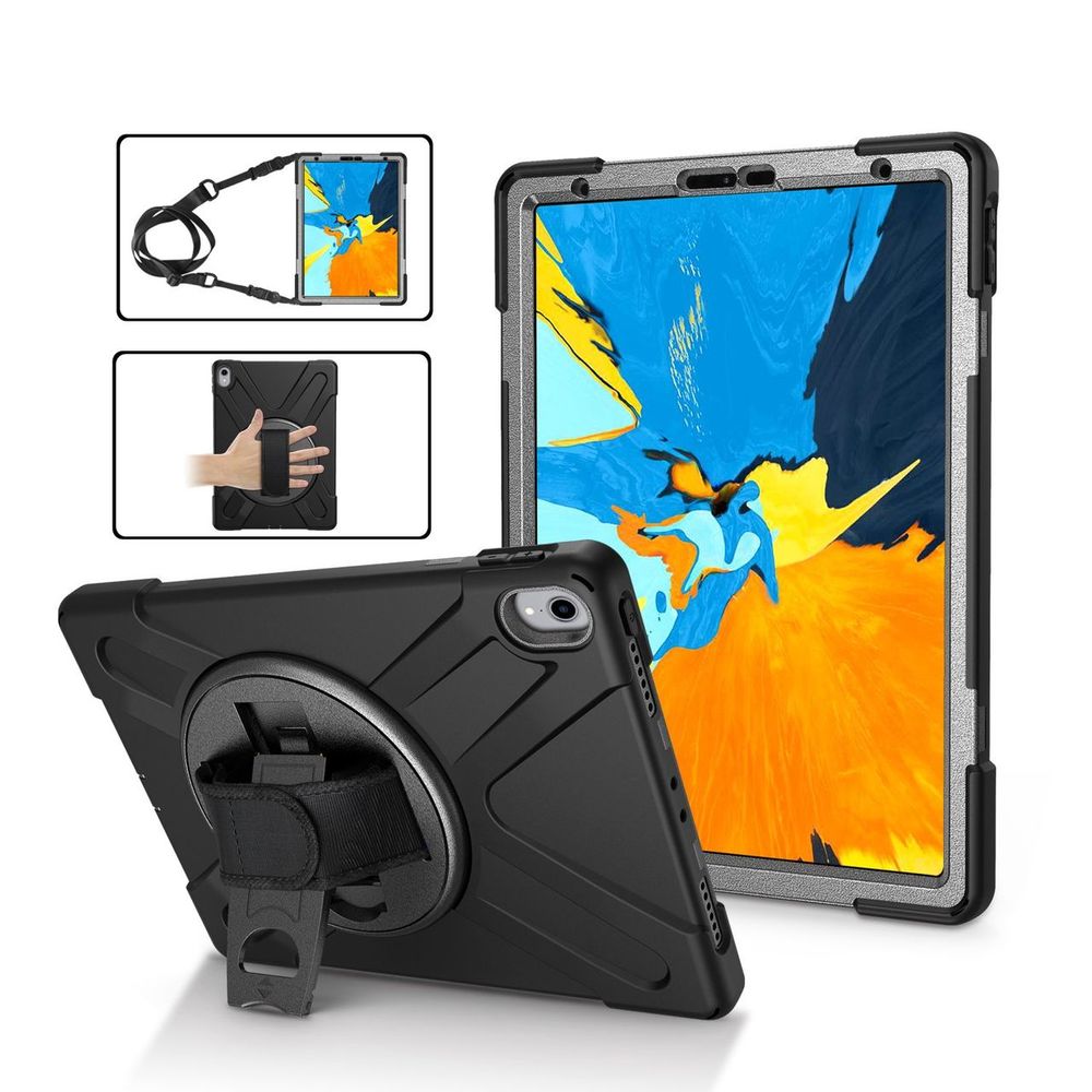Black Shoulder & Hand-strap Armor iPad Pro 11 Inch (2018) Case