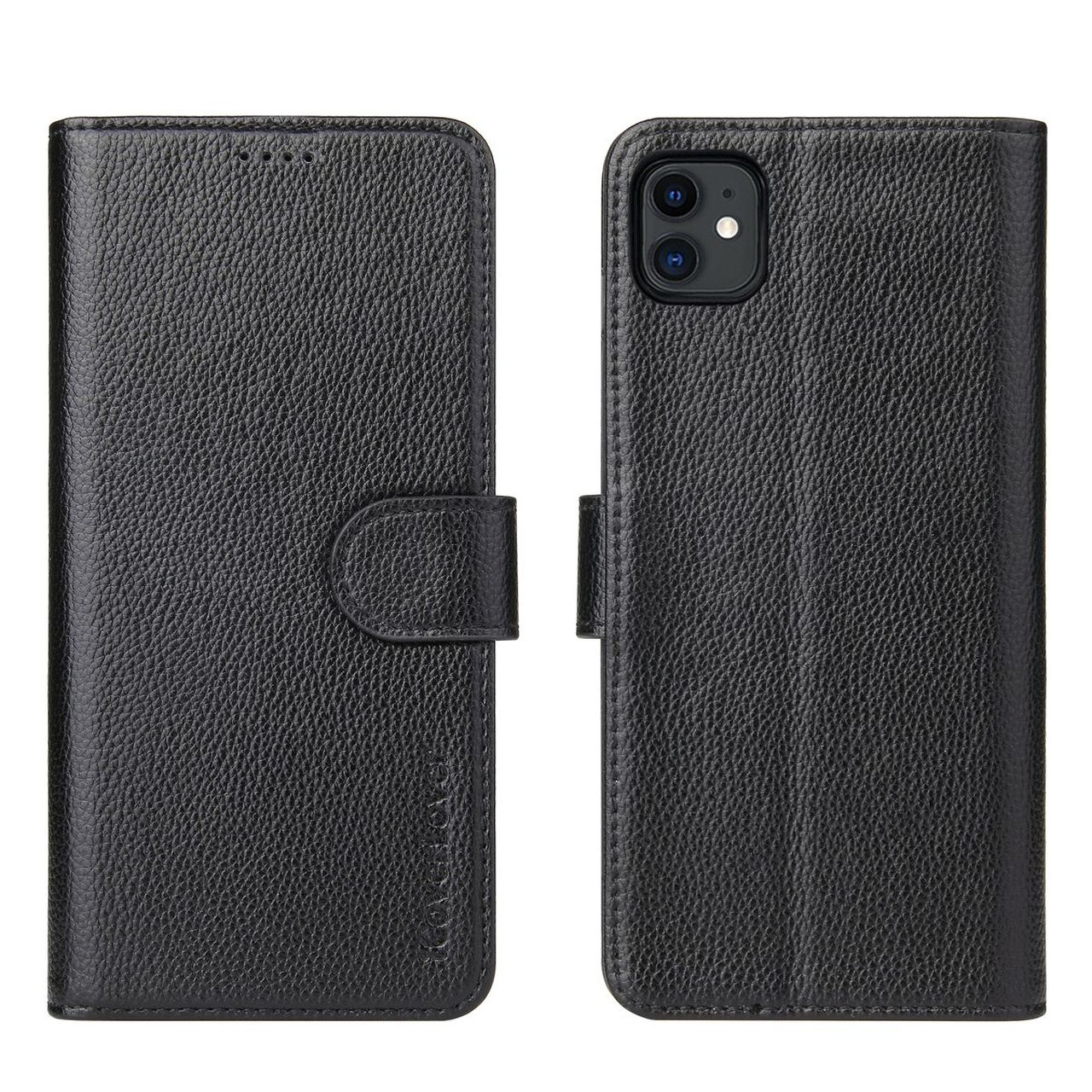 iPhone 11, 11 Pro & 11 Pro Max Case iCoverLover Genuine Cow Leather Protective Wallet Case