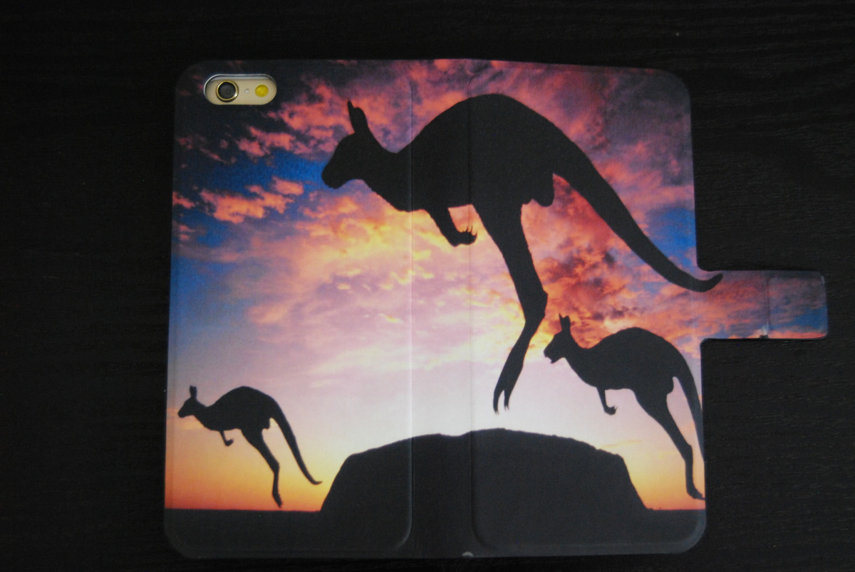 Kangaroo Leather Wallet iPhone 4, 5/5S, 6/6S Case