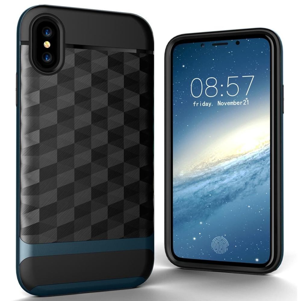 Navy 3D Diamond Armor iPhone X Case