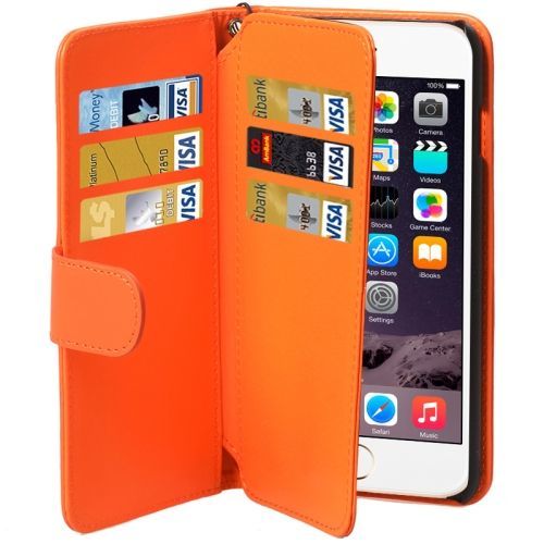 Orange Wallet Leather iPhone 6 & 6S Case