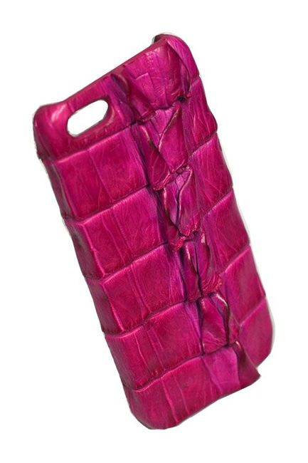 Pink Genuine Crocodile Skin Leather iPhone 5, 5S & SE Case