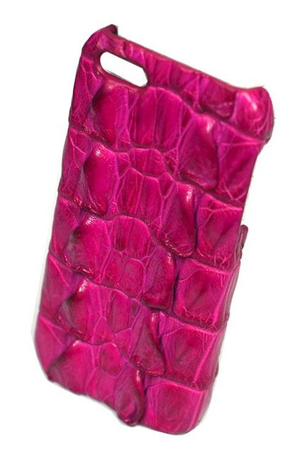 Pink Genuine Crocodile Skin Leather iPhone 5, 5S & SE Case